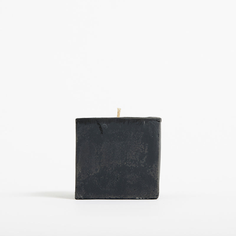 Aromatherapy Soy Candle in 6cm Concrete Pot - Black - Printed - SM-003-02