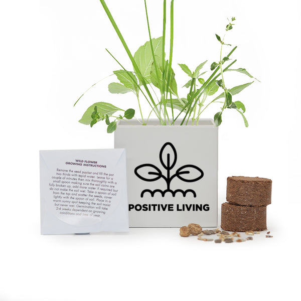 Grow Kit 6cm Aluminium Pot - White - SM-005-11