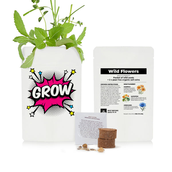 Flower Grow Powch™ - Matt White - SM-050-02