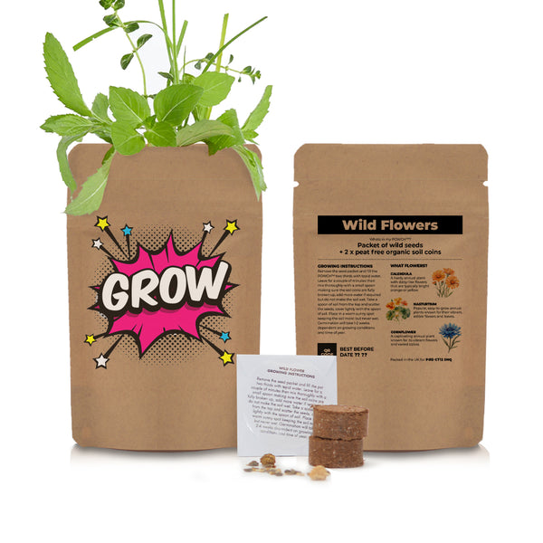 Wild Flower Grow Powch™ - Kraft - SM-050-12