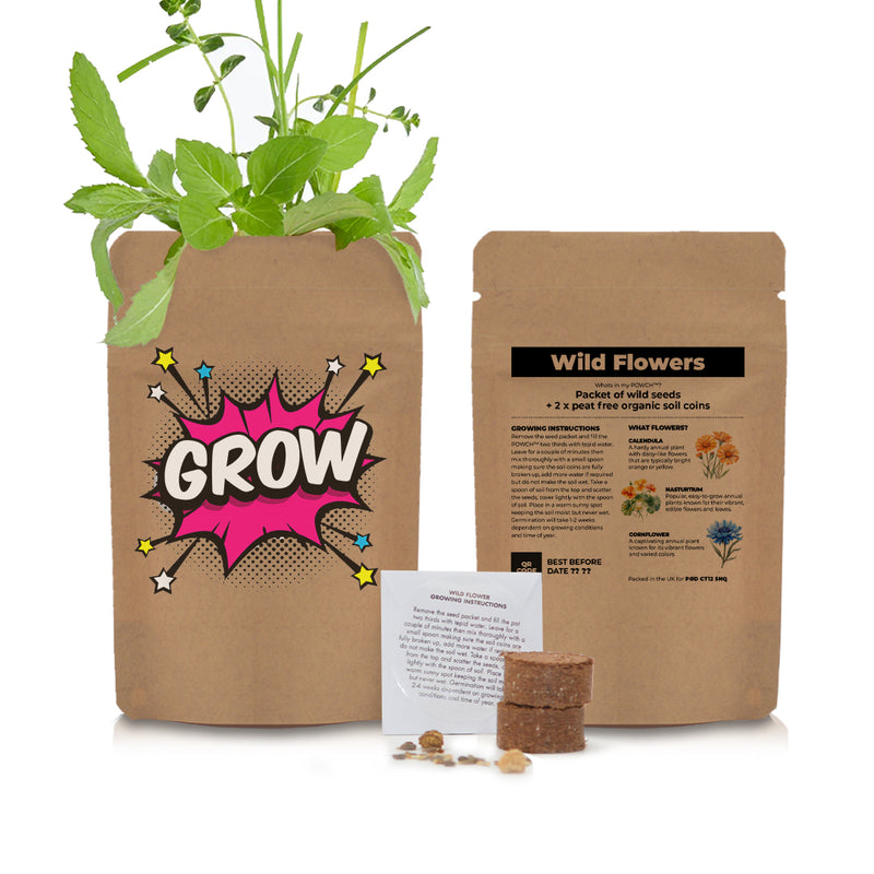 Wild Flower Grow Powch™ - Kraft - SM-050-12