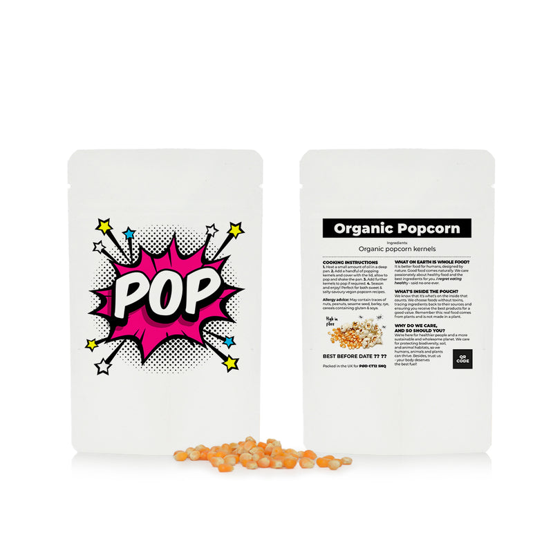 Organic Popcorn Kernels Powch™ - Matt White - SM-055-02