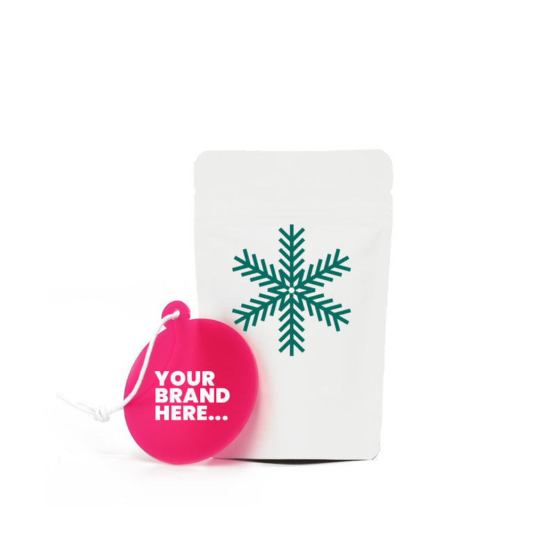 Pink recycled bauble and Powch™